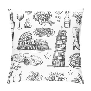 Personality  Seamless Pattern Of Italy Pillow Covers