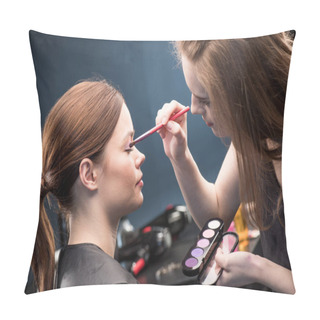 Personality  Make-up Artist Applying Eyeshadow Pillow Covers