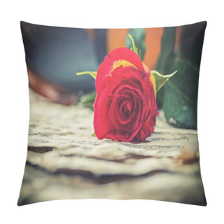 Personality  Violin Sheet Music And Rose Pillow Covers