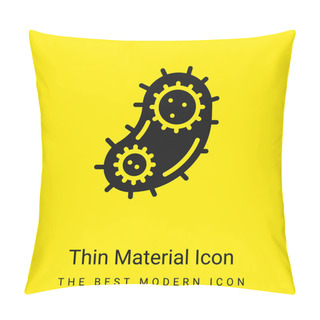 Personality  Bacteria Minimal Bright Yellow Material Icon Pillow Covers
