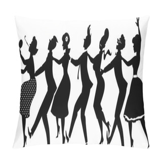 Personality  Conga Dance Silhouette Pillow Covers