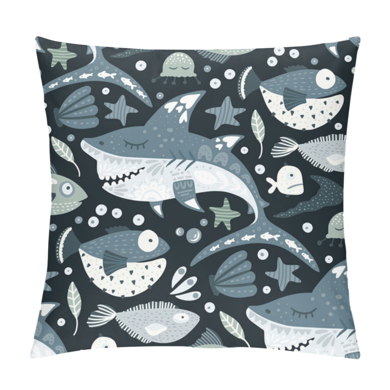 Personality  Funny Shark Fish Pattern. Pillow Covers