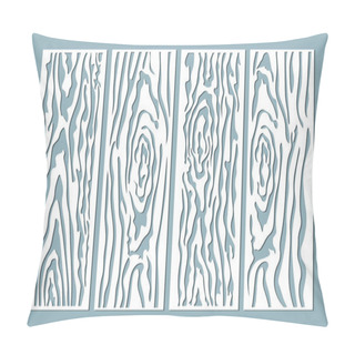 Personality  Vector Illustration. Decorative Panel Lines, Laser Cutting. Cut Wooden Panel. Pillow Covers