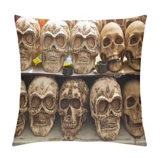 Personality  Decorated Skulls At Market  Pillow Covers