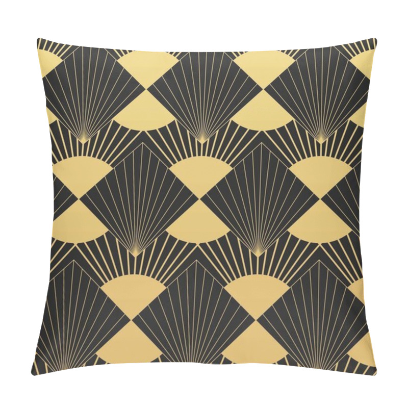 Personality  Seamless Gold linear Geometric pattern pillow covers