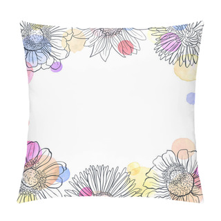 Personality Floral Card Template Pillow Covers