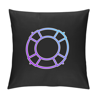 Personality  Big Lifesaver Blue Gradient Vector Icon Pillow Covers