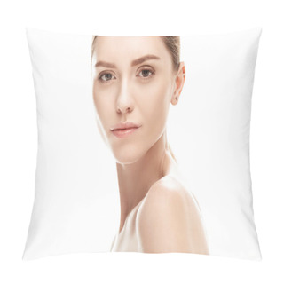 Personality  Woman Looking At Camera Pillow Covers