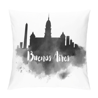 Personality  Buenos Aires Watercolor Cityscape Pillow Covers