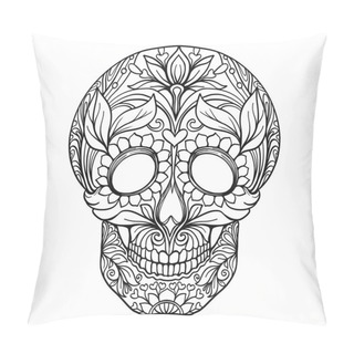 Personality  Sugar Skull. The Traditional Symbol Of The Day Of The Dead. Pillow Covers