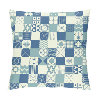 Personality  Seamless Vector Background In Patchwork Style With Geometric Pat Pillow Covers