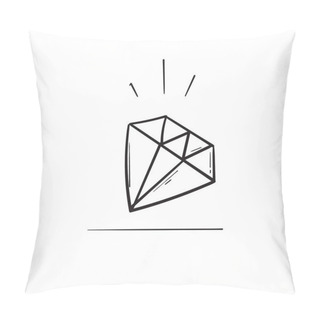 Personality  Doodle Diamond Illustration Vector Isolated Pillow Covers