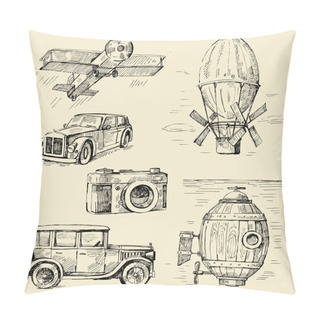 Personality  Hand Drawn - Old Times Pillow Covers