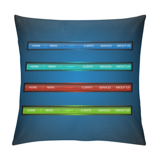 Personality  Website Design Buttons, Vector Design Pillow Covers