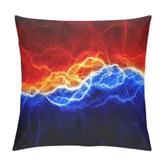 Personality  Fire And Ice Fractal Lightning Pillow Covers