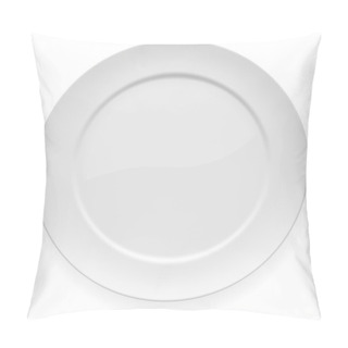 Personality  Blank White Dinner Plate Pillow Covers