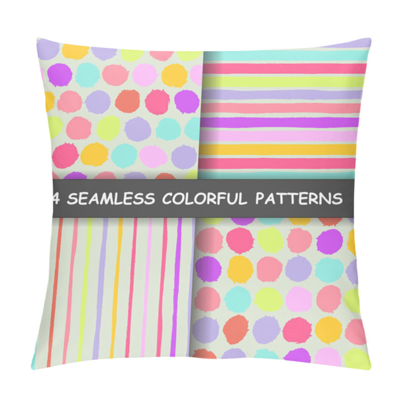 Personality  Set of  seamless hand drawn graphic patterns. Made in vector pillow covers