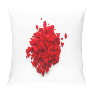 Personality  Hindu Pooja Item, Auspicious Red Colored Sindoor (vermilion) Or Kumkum On A White Background. Pillow Covers