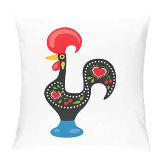 Personality  Flat Portuguese Rooster Symbol Of Portugal Souvenir Vector Illustration Pillow Covers