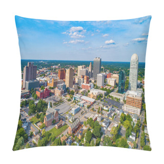 Personality  Downtown Winston-Salem, North Carolina, USA. Pillow Covers