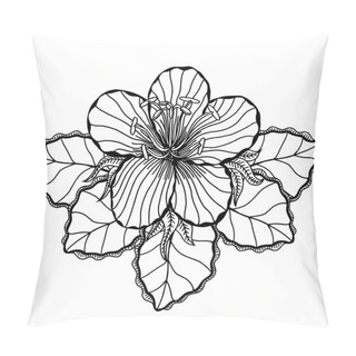 Personality  Flower On A White Background Pillow Covers