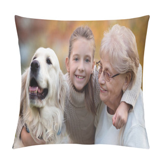 Personality  Autumn Family Portrait Pillow Covers
