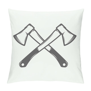Personality  Vintage Cross Axes In Retro Style. Can Be Used For Logo, Emblem Pillow Covers
