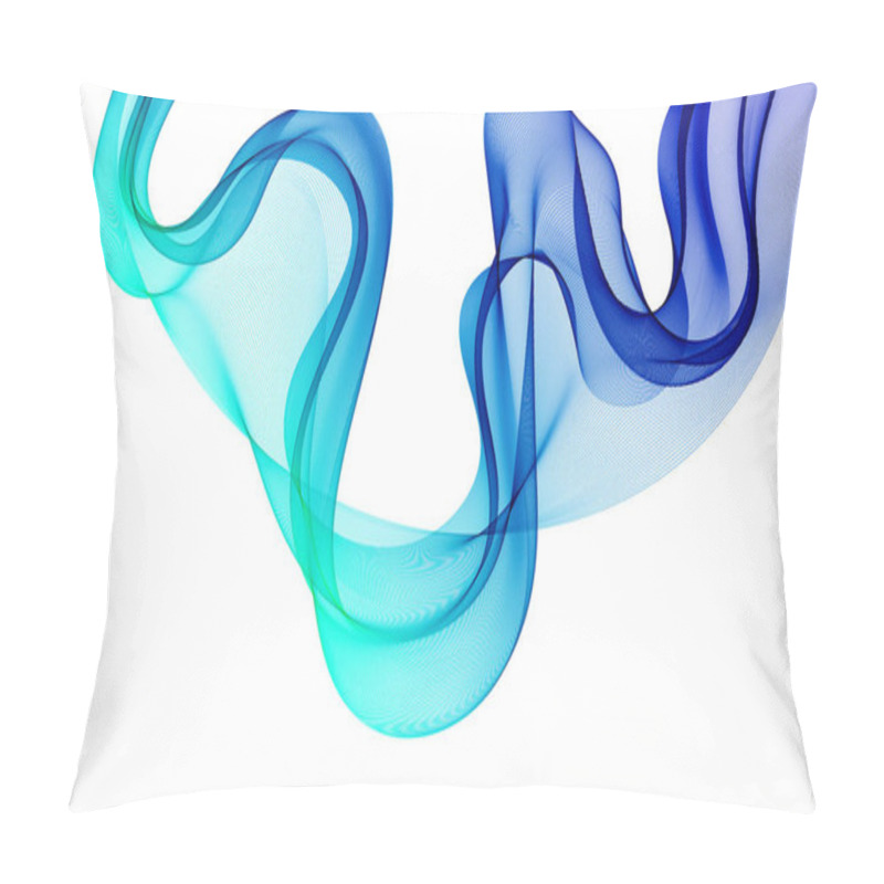 Personality  Wavy Transparent Blue Wave On White Background. Design Element For Wedding Invitation, Greeting Card Pillow Covers