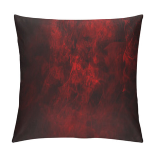 Personality  Red Fog Or Smoke Isolated Special Effect On The Floor. Red Cloudiness, Mist Or Smog Background. Pillow Covers
