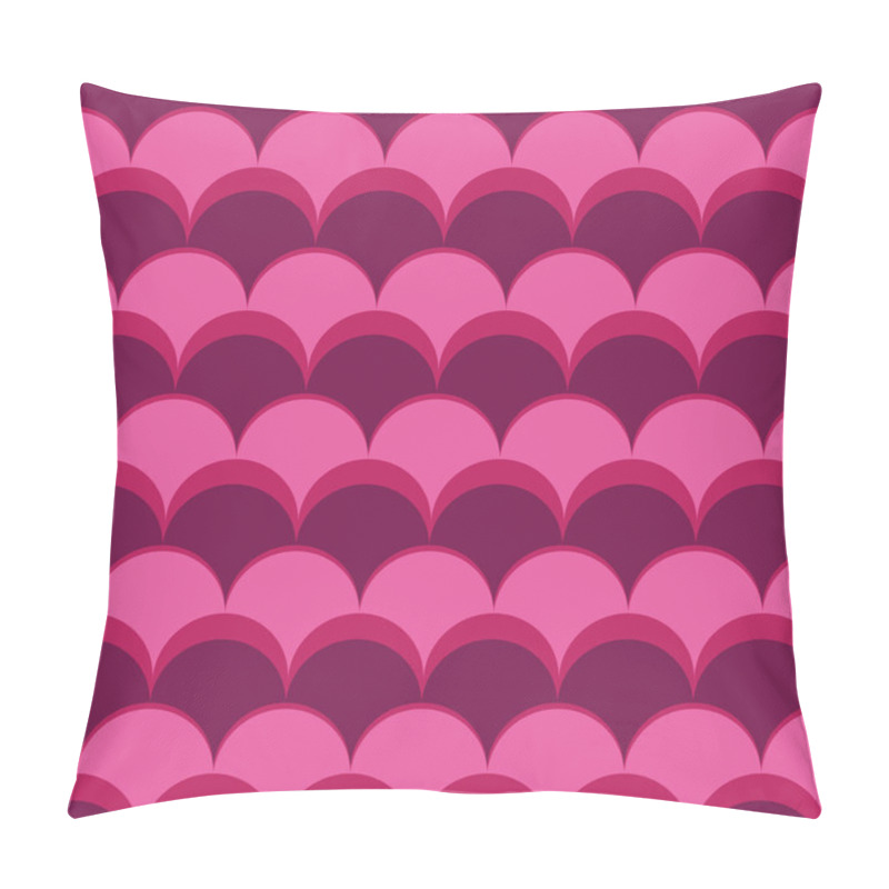Personality  Pink fish scale mermaid seamless vector pattern pillow covers