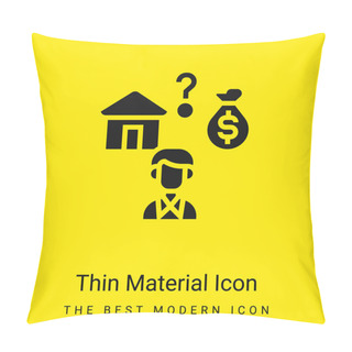 Personality  Affordable Minimal Bright Yellow Material Icon Pillow Covers