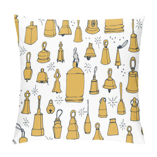 Personality  Seamless Pattern With Vintage Bells Pillow Covers