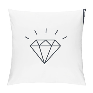 Personality  Brilliant, Diamond Line Icon Pillow Covers