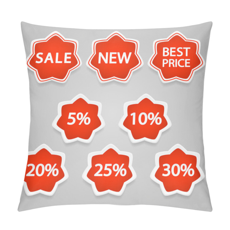 Personality  Set of vector sale stickers and labels. pillow covers