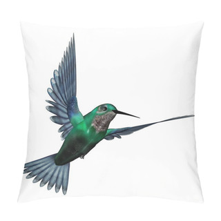 Personality  Emerald Hummingbird - 3D Render Pillow Covers