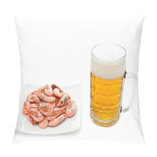 Personality  Fried Prawns And Fresh Beer Pillow Covers