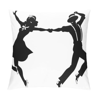Personality  Silhouette Of A Couple Dancing Pillow Covers
