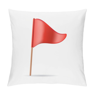 Personality  Red Triangular Waving Flag Icon Pillow Covers