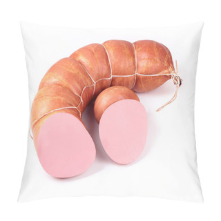 Personality  Appetizing Sausages On A White Background Pillow Covers