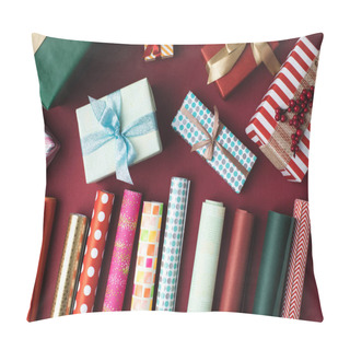 Personality  Christmas Presents And Wrapping Papers Pillow Covers