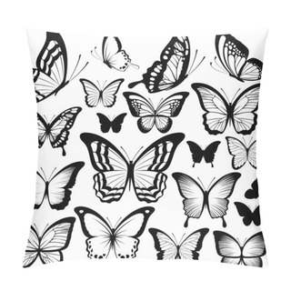 Personality  Butterfly Black Silhouettes Pillow Covers