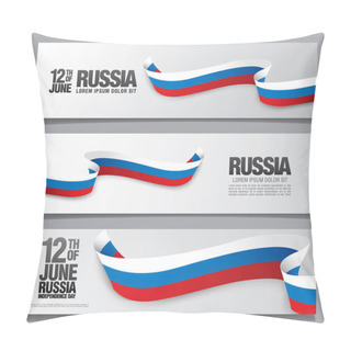 Personality  Flag Of Russia Card Template Pillow Covers