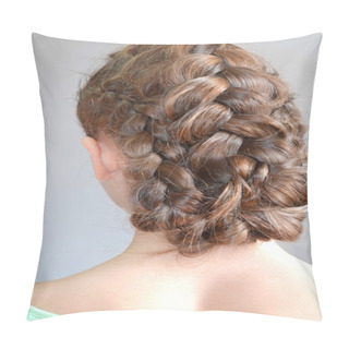 Personality  Hairstyle With French Braids Pillow Covers