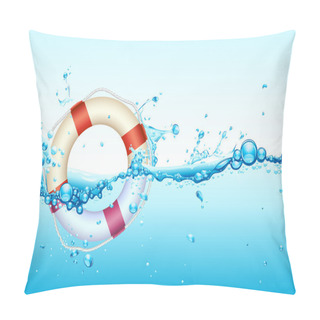 Personality  Lifebouy In Water Pillow Covers