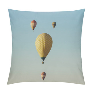 Personality  Hot Air Balloons Flying In Blue Sky Pillow Covers