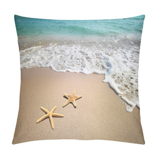 Personality  Two Starfish On A Beach Pillow Covers