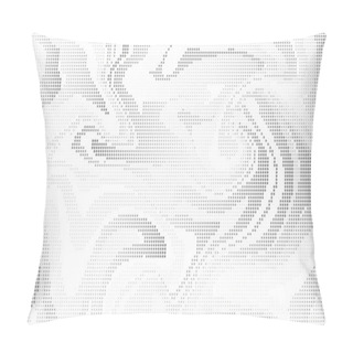 Personality  Halftone Effect Liquid Background. Vector Monochrome Dotted Abstract Backdrop Pillow Covers