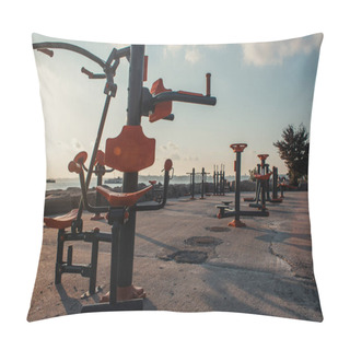Personality  Sport Equipment On Beach Near Sea In Istanbul, Turkey  Pillow Covers