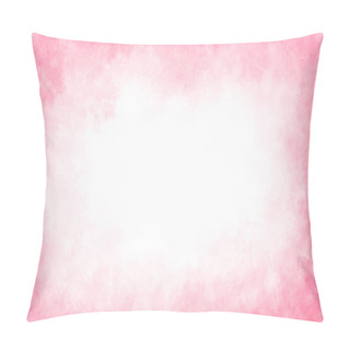 Personality  Cute Light Monochromatic Pink Romantic Watercolor Background In The Form Of A Frame, With A Mixture Of Paints, White Center, Place For Text. Greeting Card, Invitation Cards, Banner For Valentine's Day, Christmas, Wedding, Birthday, Mother's Day Pillow Covers