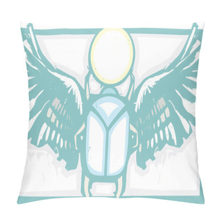 Personality  Winged Scarab Color Pillow Covers